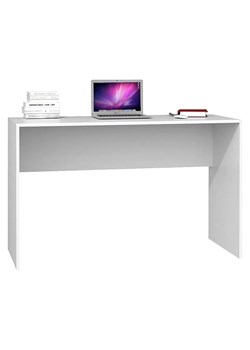 Białe długie minimalistyczne biurko - Luvis 2X ze sklepu Edinos.pl w kategorii Biurka i sekretarzyki - zdjęcie 172404639