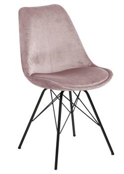 Welurowe krzesło Lindi 2X - różowe ze sklepu Edinos.pl w kategorii Krzesła - zdjęcie 172404857