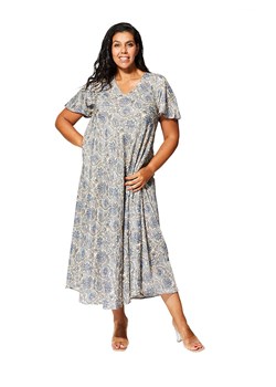 Aller Simplement Sukienka w kolorze niebiesko-beżowym ze sklepu Limango Polska w kategorii Sukienki - zdjęcie 172405855