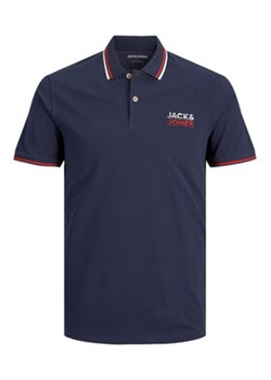 Jack&Jones Polo Atlas 12221012 Granatowy Regular Fit ze sklepu MODIVO w kategorii T-shirty męskie - zdjęcie 172406328