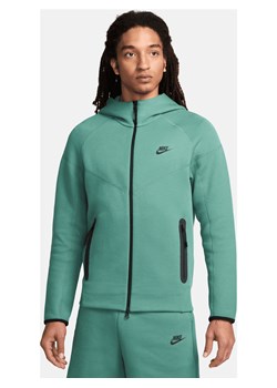 Męska bluza z kapturem i zamkiem na całej długości Nike Sportswear Tech Fleece Windrunner - Zieleń ze sklepu Nike poland w kategorii Bluzy męskie - zdjęcie 172407199