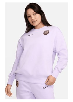Damska bluza dresowa z półokrągłym dekoltem o kroju oversize Anglia Phoenix Fleece - Fiolet ze sklepu Nike poland w kategorii Bluzy damskie - zdjęcie 172407237