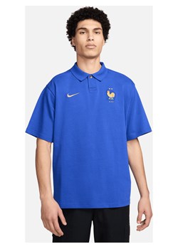 Męska piłkarska koszulka polo o kroju oversize Nike FFF - Niebieski ze sklepu Nike poland w kategorii T-shirty męskie - zdjęcie 172407245