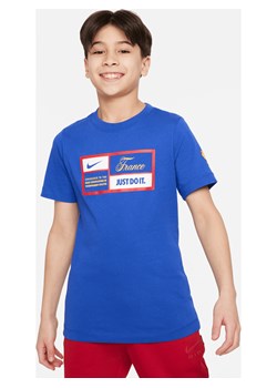 T-shirt piłkarski dla dużych dzieci Nike FFF - Niebieski ze sklepu Nike poland w kategorii T-shirty chłopięce - zdjęcie 172407287