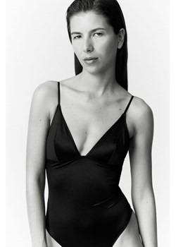 H & M - Siateczkowe body thong Light Shape - Czarny ze sklepu H&M w kategorii Body damskie - zdjęcie 172407729