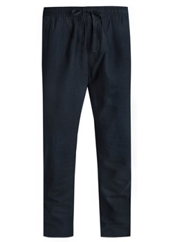 Lniane Spodnie Idealne na Lato - Brave Soul - Granatowe SPBRSSS24BEACHnavy ze sklepu JegoSzafa.pl w kategorii Spodnie męskie - zdjęcie 172408977