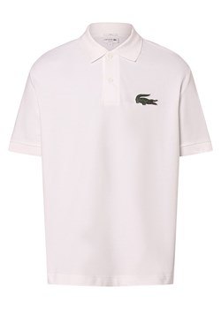 Lacoste Koszulka polo z aplikacją z logo Mężczyźni,Kobiety Bawełna biały jednolity ze sklepu vangraaf w kategorii Bluzki damskie - zdjęcie 172409696