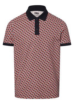 Finshley & Harding London Męska koszulka polo Mężczyźni Bawełna granatowy wzorzysty ze sklepu vangraaf w kategorii T-shirty męskie - zdjęcie 172409707
