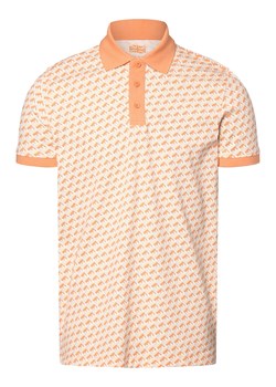 Finshley & Harding London Męska koszulka polo Mężczyźni Bawełna morelowy wzorzysty ze sklepu vangraaf w kategorii T-shirty męskie - zdjęcie 172409708