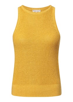 Marie Lund Top damski z zawartością lnu Kobiety len żółty jednolity ze sklepu vangraaf w kategorii Bluzki damskie - zdjęcie 172409716
