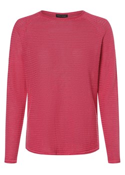 Franco Callegari Damski sweter lniany Kobiety len wyrazisty róż jednolity ze sklepu vangraaf w kategorii Swetry damskie - zdjęcie 172409735