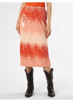 s.Oliver BLACK LABEL Spódnica damska Kobiety Sztuczne włókno pomarańczowy wzorzysty ze sklepu vangraaf w kategorii Spódnice - zdjęcie 172409828