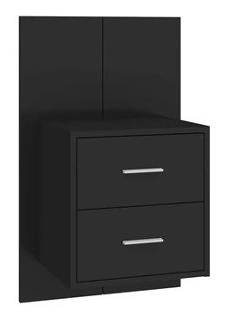 Czarna wisząca szafka nocna z szufladami - Roxe ze sklepu Edinos.pl w kategorii Stoliki i szafki nocne - zdjęcie 172411436