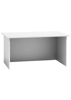 Białe klasyczne długie biurko proste komputerowe - Stanis ze sklepu Edinos.pl w kategorii Biurka i sekretarzyki - zdjęcie 172411505