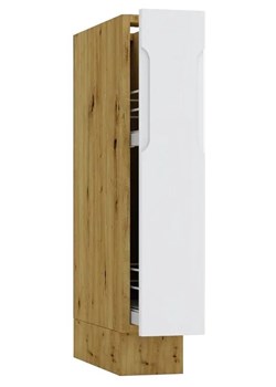 Szafka cargo 15 cm dąb artisan + szary Hebix 4X ze sklepu Edinos.pl w kategorii Meble kuchenne - zdjęcie 172411598
