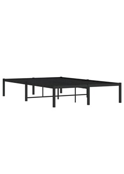 Czarne metalowe łóżko industrialne 140x200 cm - Dafines ze sklepu Edinos.pl w kategorii Łóżka i materace - zdjęcie 172411609