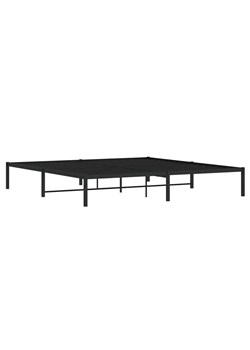 Czarne loftowe łóżko małżeńskie 200x200 cm - Tresto ze sklepu Edinos.pl w kategorii Łóżka i materace - zdjęcie 172411616