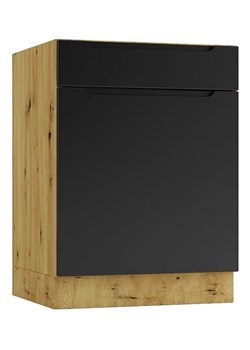 Szafka dolna z szufladą 60 cm dąb artisan + czarny - Granada 9X ze sklepu Edinos.pl w kategorii Meble kuchenne - zdjęcie 172411698