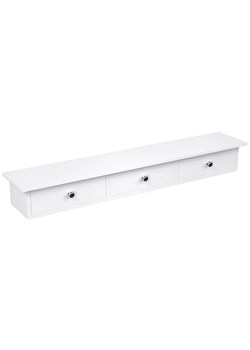 Biała półka wisząca z 3 szufladami - Opareo ze sklepu Edinos.pl w kategorii Półki - zdjęcie 172411709