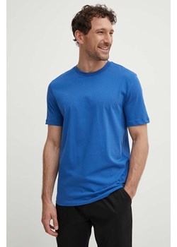 BOSS t-shirt bawełniany męski kolor fioletowy gładki 50468347 ze sklepu ANSWEAR.com w kategorii T-shirty męskie - zdjęcie 172411978