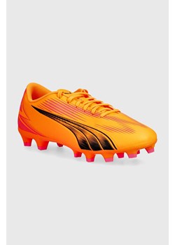 Puma obuwie piłkarskie korki Ultra Play kolor pomarańczowy 107763 ze sklepu ANSWEAR.com w kategorii Buty sportowe męskie - zdjęcie 172411997