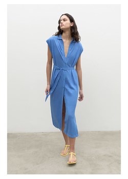 Ecoalf Lniana sukienka w kolorze niebieskim ze sklepu Limango Polska w kategorii Sukienki - zdjęcie 172413337