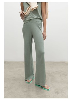 Ecoalf Lniane spodnie w kolorze zielonym ze sklepu Limango Polska w kategorii Spodnie damskie - zdjęcie 172413377