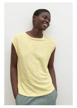 Ecoalf Lniana koszulka w kolorze żółtym ze sklepu Limango Polska w kategorii Bluzki damskie - zdjęcie 172413429