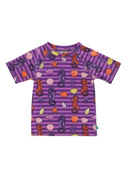 Småfolk Koszulka kąpielowa w kolorze fioletowym ze wzorem ze sklepu Limango Polska w kategorii Bluzki dziewczęce - zdjęcie 172413786
