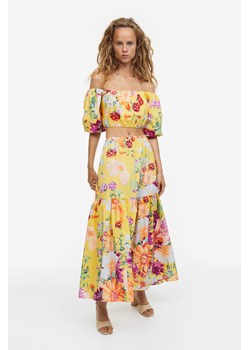 H & M - Długa spódnica we wzory - Żółty ze sklepu H&M w kategorii Spódnice - zdjęcie 172414529