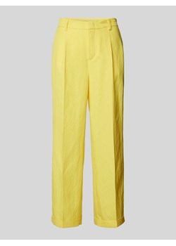 Spodnie materiałowe o rozkloszowanym kroju z zakładkami w pasie ze sklepu Peek&Cloppenburg  w kategorii Spodnie damskie - zdjęcie 172416898