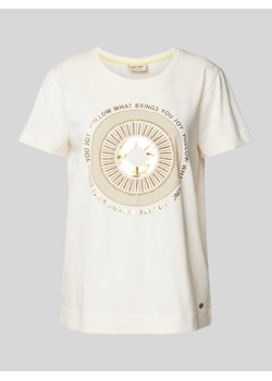 T-shirt z obszyciem cekinami i ozdobnymi kamieniami model ‘Nori’ ze sklepu Peek&Cloppenburg  w kategorii Bluzki damskie - zdjęcie 172417009
