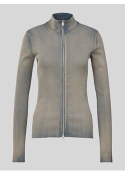 Bluza rozpinana z efektem prążkowania model ‘Anja’ ze sklepu Peek&Cloppenburg  w kategorii Bluzy damskie - zdjęcie 172417059