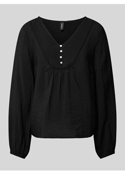 Bluzka z krótką listwą guzikową model ‘MIRA’ ze sklepu Peek&Cloppenburg  w kategorii Bluzki damskie - zdjęcie 172417107