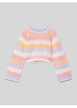 Sweter z dzianiny z blokowymi pasami ze sklepu Peek&Cloppenburg  w kategorii Swetry dziewczęce - zdjęcie 172417666