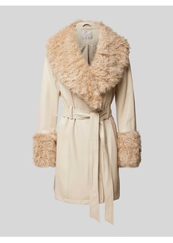 Płaszcz z obszyciem sztucznym futrem model ‘AURORA’ ze sklepu Peek&Cloppenburg  w kategorii Płaszcze damskie - zdjęcie 172417728