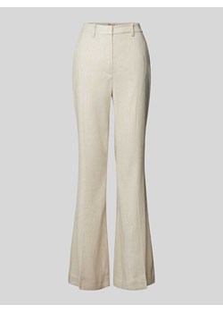 Spodnie lniane rozkloszowane z elastycznym pasem model ‘Ria Miranda’ ze sklepu Peek&Cloppenburg  w kategorii Spodnie damskie - zdjęcie 172417738