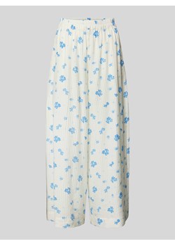 Spodnie materiałowe z szeroką nogawką i kwiatowym nadrukiem model ‘Rojan’ ze sklepu Peek&Cloppenburg  w kategorii Spodnie damskie - zdjęcie 172417825