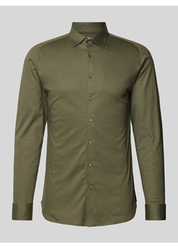 Koszula biznesowa o kroju slim fit z kołnierzykiem typu kent ze sklepu Peek&Cloppenburg  w kategorii Koszule męskie - zdjęcie 172417899