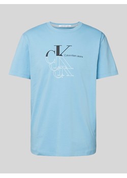 T-shirt z nadrukiem z logo model ‘MONOGRAM ECHO’ ze sklepu Peek&Cloppenburg  w kategorii T-shirty męskie - zdjęcie 172417996