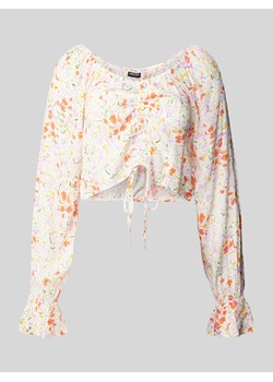 Top bluzkowy krótki ze wzorem na całej powierzchni ze sklepu Peek&Cloppenburg  w kategorii Bluzki damskie - zdjęcie 172418069