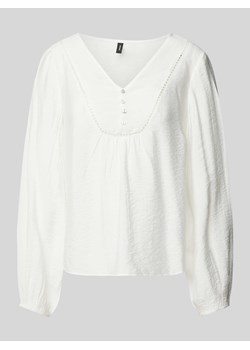 Bluzka z krótką listwą guzikową model ‘MIRA’ ze sklepu Peek&Cloppenburg  w kategorii Bluzki damskie - zdjęcie 172418317