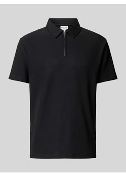 Koszulka polo o kroju relaxed fit z efektem prążkowania ze sklepu Peek&Cloppenburg  w kategorii T-shirty męskie - zdjęcie 172418479
