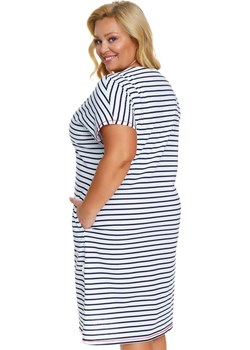 Doctor Nap koszula nocna w paseczki plus size TB.5368, Kolor granatowo-biały, Rozmiar L, Doctor Nap ze sklepu Primodo w kategorii Koszule nocne - zdjęcie 172418957