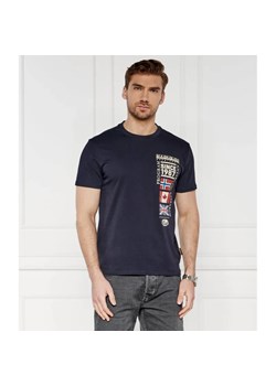 Napapijri T-shirt BLU MARINE | Regular Fit ze sklepu Gomez Fashion Store w kategorii T-shirty męskie - zdjęcie 172419237
