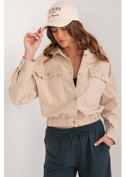 Jeansowa kurtka o kroju bomberki beżowa ze sklepu 5.10.15 w kategorii Kurtki damskie - zdjęcie 172420148