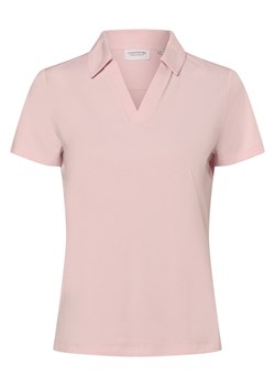 comma casual identity Damska koszulka polo Kobiety różowy jednolity ze sklepu vangraaf w kategorii Bluzki damskie - zdjęcie 172420446