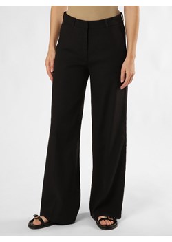 Cambio Spodnie z lnem - Mira Kobiety Bawełna czarny jednolity ze sklepu vangraaf w kategorii Spodnie damskie - zdjęcie 172420465