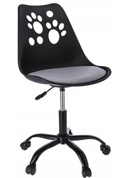 Czarno-szary fotel obrotowy skandynawski - Fiti 4X ze sklepu Edinos.pl w kategorii Krzesła do biurka - zdjęcie 172421585