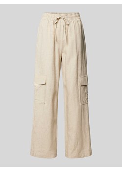 Spodnie cargo z szeroką nogawką i elastycznym pasem model ‘DALEY’ ze sklepu Peek&Cloppenburg  w kategorii Spodnie damskie - zdjęcie 172422215